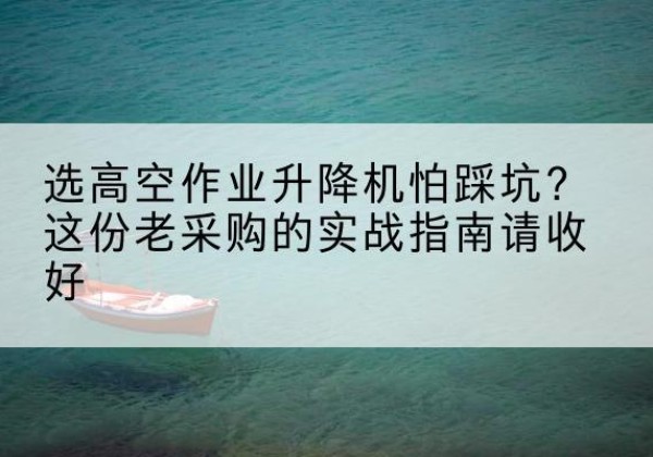 渭城高空作业升降机厂家推荐-选高空作业升降机怕踩坑？这份老采购的实战指南请收好